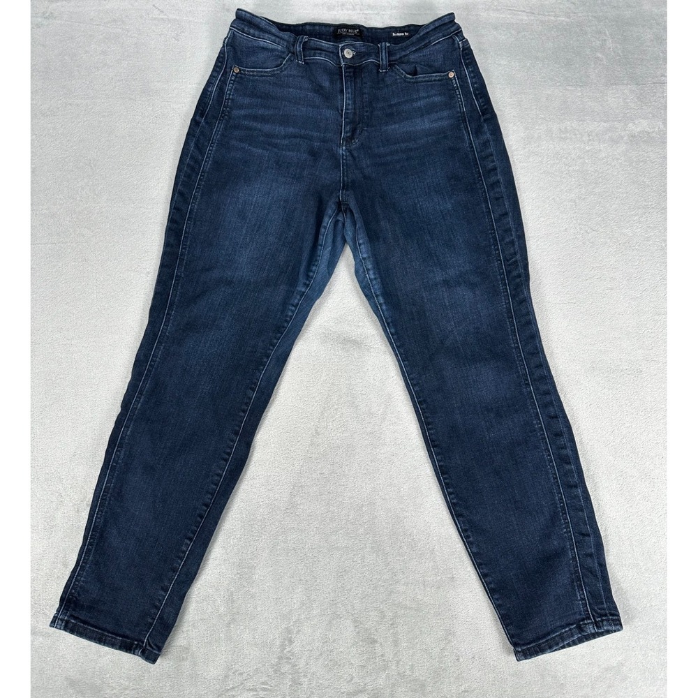 Judy Blue Jeans Boyfriend Fit 13/31 Straight Leg Denim Dark Wash